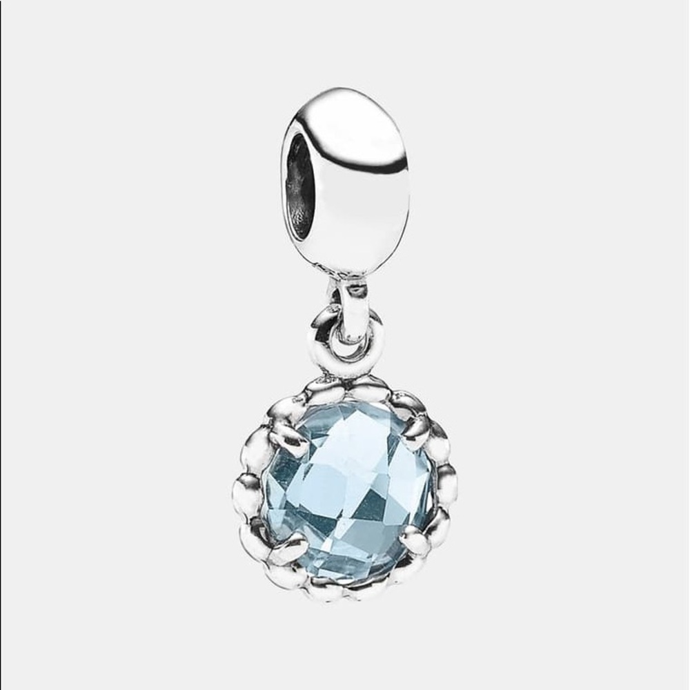 Pandora Cool Breeze Blue Topaz Dangle Charm